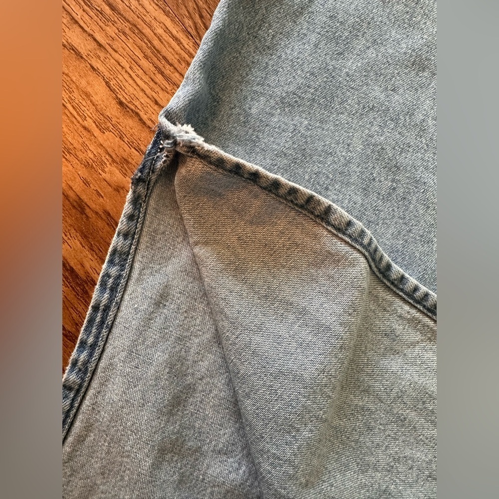 Vintage Light Blue Denim Color Tank Midi Seagull Tank Dress w/ Pockets. Medium - Picture 3 of 8